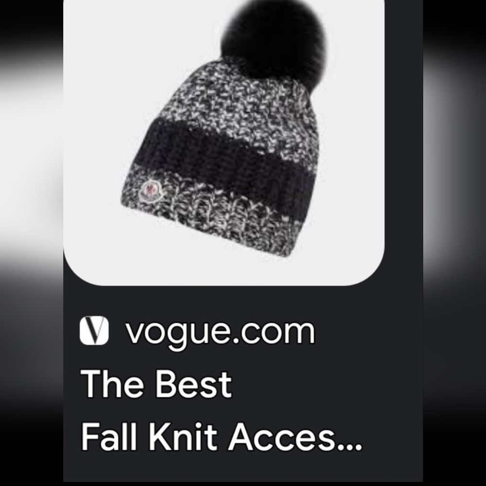 Moncler hat with tags and bag